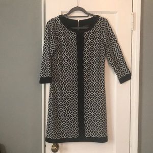 White House black market black and white dress